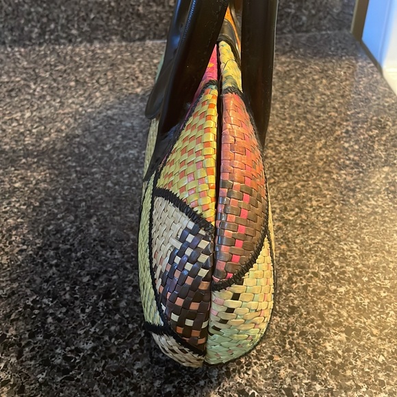 Handmade straw and leather hand bag - Picture 4 of 15